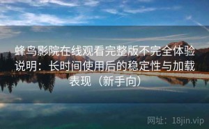 蜂鸟影院在线观看完整版不完全体验说明：长时间使用后的稳定性与加载表现（新手向）