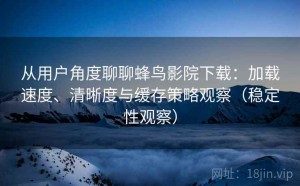 从用户角度聊聊蜂鸟影院下载：加载速度、清晰度与缓存策略观察（稳定性观察）
