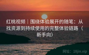 红桃视频｜围绕体验展开的随笔：从找资源到持续使用的完整体验链路（新手向）