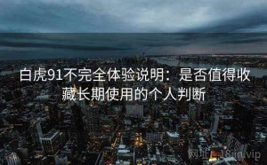 白虎91不完全体验说明：是否值得收藏长期使用的个人判断