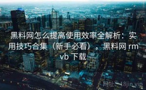 黑料网怎么提高使用效率全解析：实用技巧合集（新手必看），黑料网 rmvb 下载