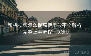 蜜桃视频怎么提高使用效率全解析：完整上手流程（实测）