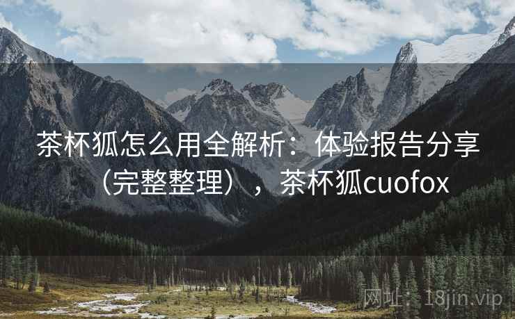 茶杯狐怎么用全解析：体验报告分享（完整整理），茶杯狐cuofox