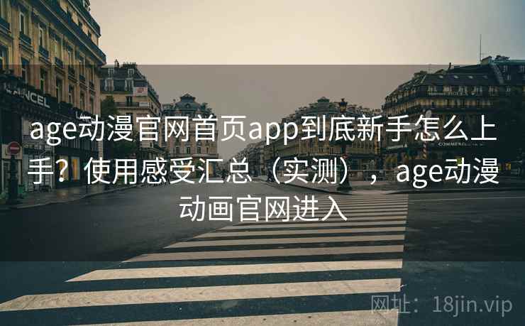 age动漫官网首页app到底新手怎么上手？使用感受汇总（实测），age动漫动画官网进入