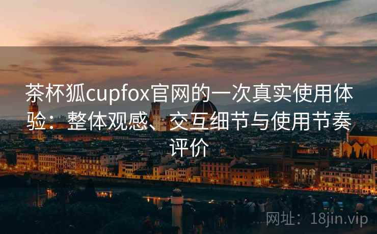 茶杯狐cupfox官网的一次真实使用体验：整体观感、交互细节与使用节奏评价